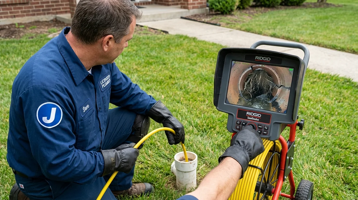 Sewer camera inspection being performed by Johns Plumbing LLC in Tremonton