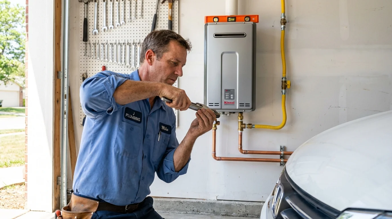 Tankless water heater installation by a Johns Plumbing LLC plumber in Tremonton